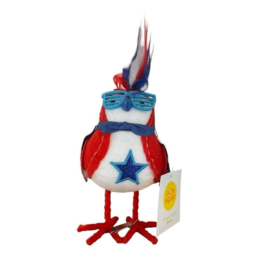 Patriotic Bird Toy - Red, White, and Blue